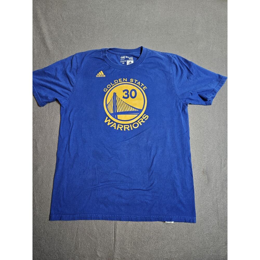 Stephen Curry Shirt Youth XL Blue Yellow Golden State Warriors Adidas NBA